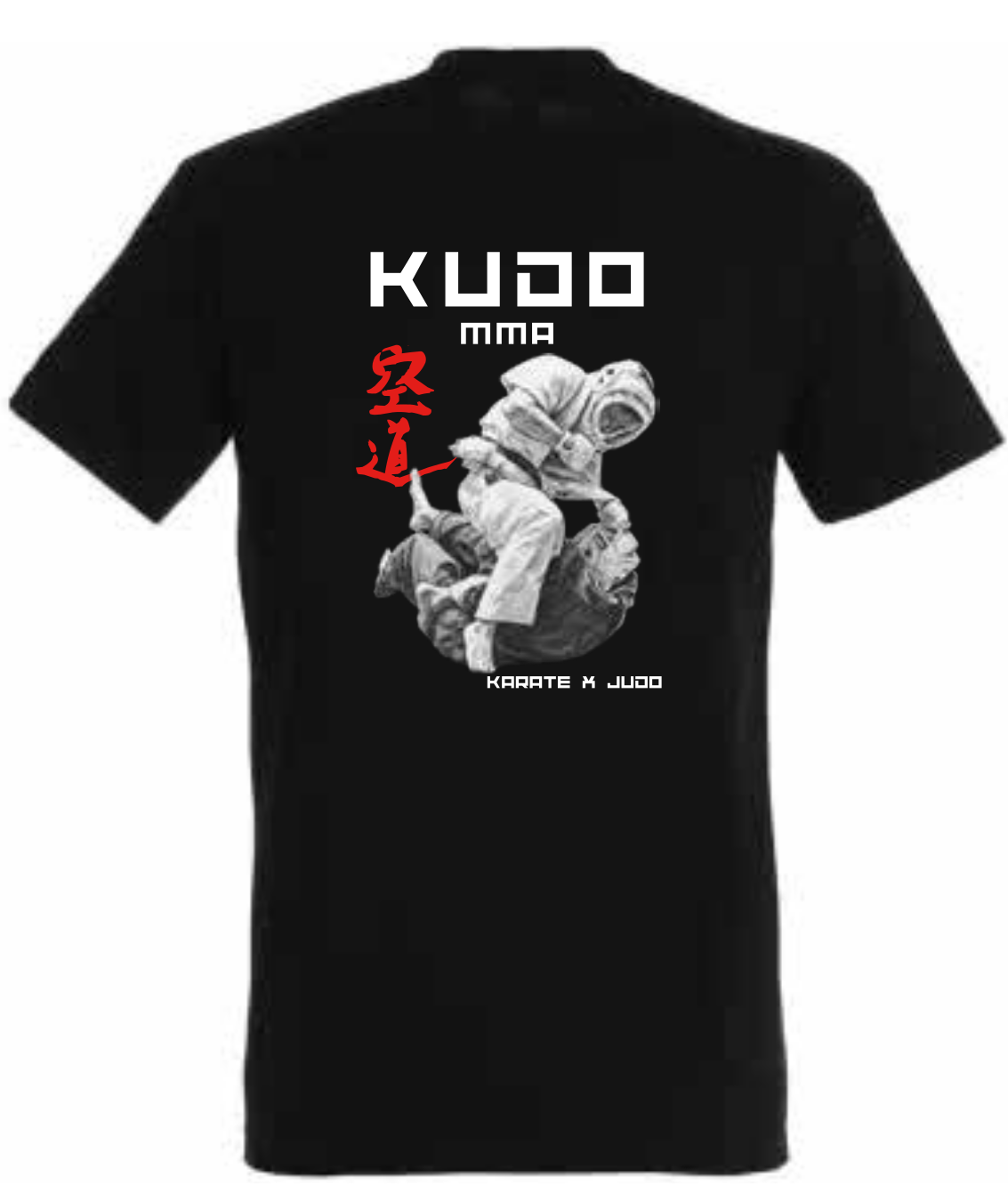 Küzdő figura hátmintás póló (Kudo)