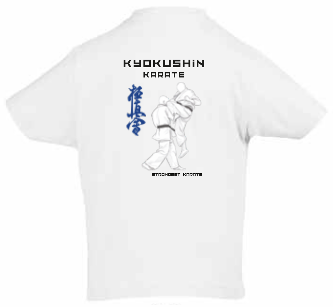 Küzdő figura hátmintás póló (Kyokushin) - Image 3