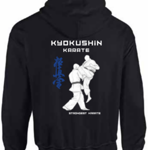 Küzdő figura hátmintás belebújós pulóver (Kyokushin)