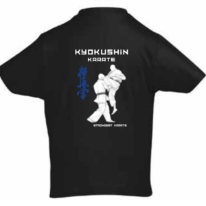 Küzdő figura hátmintás póló (Kyokushin)