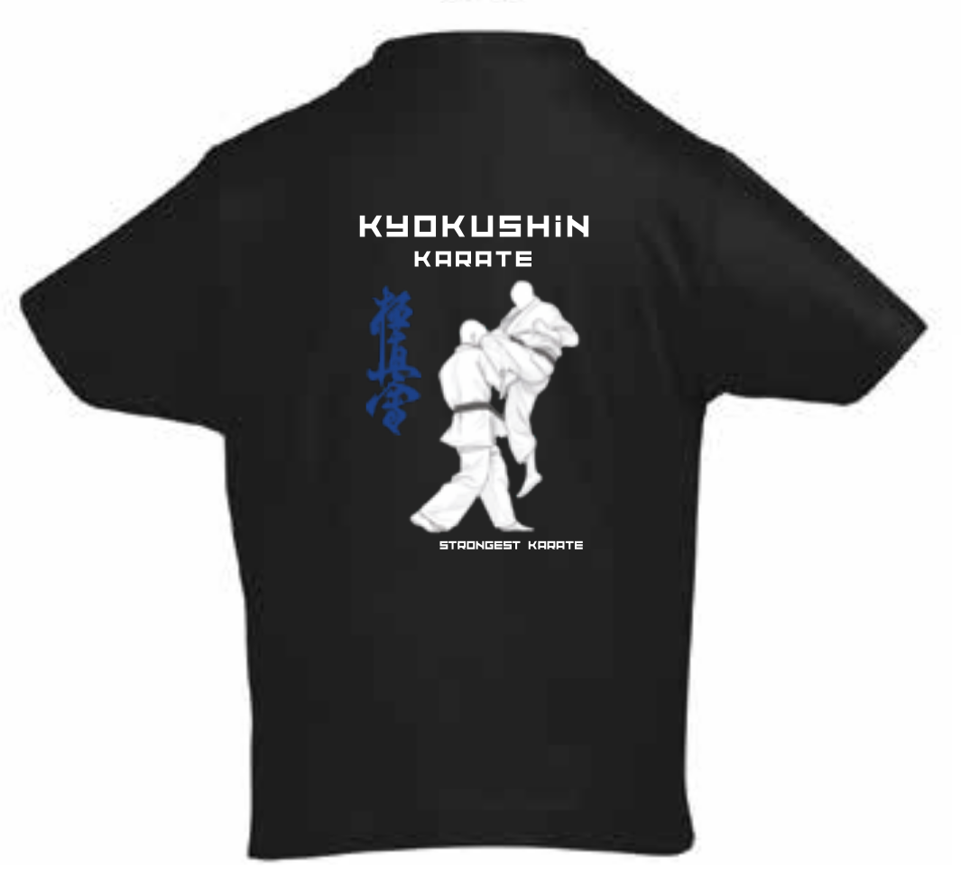 Küzdő figura hátmintás póló (Kyokushin)