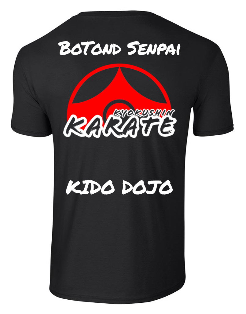 Egyedi Fél Kyokushin Kanku hátmintás póló - Névvel ellátva